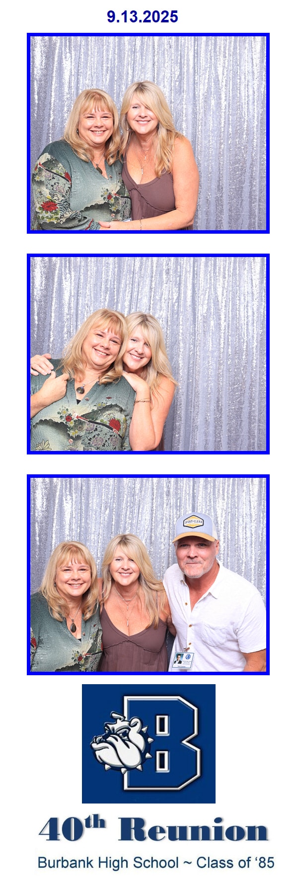Burbank High School 40th Reunion Class of 85 photo booth strip
